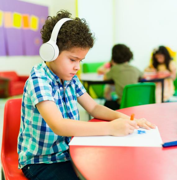 Young person with autism