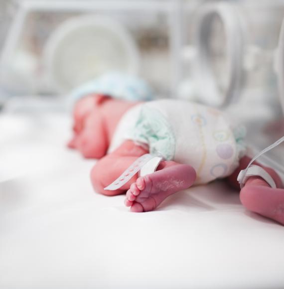 Newborn baby in ICU