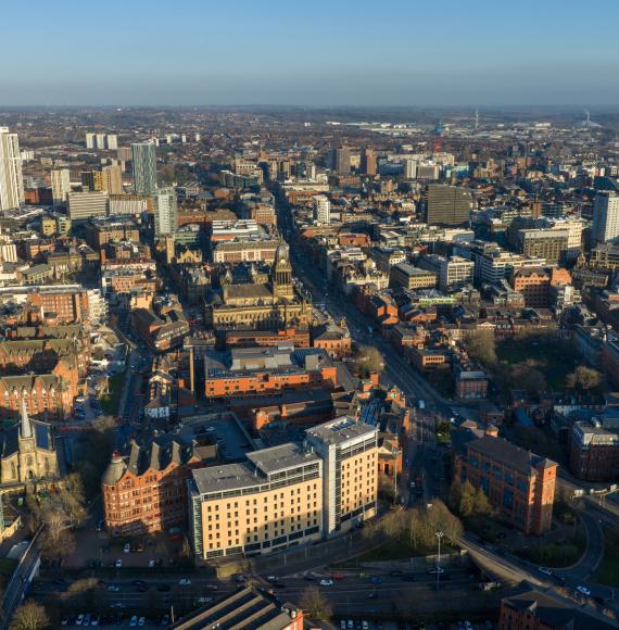 Aerial view of Leeds