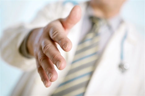 Doctor's handshake Doctor's handshake