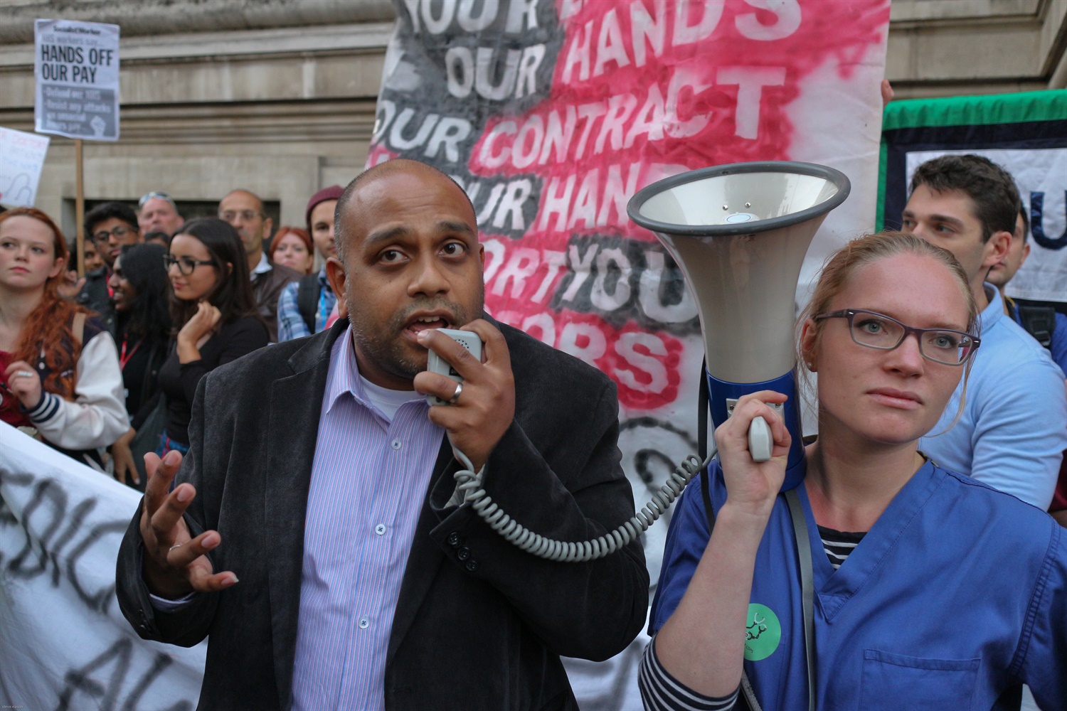 Not Safe - Not fair protest by doctors, junior doctors and medical students in central London 28th September 2015  8. c. Steve Eason